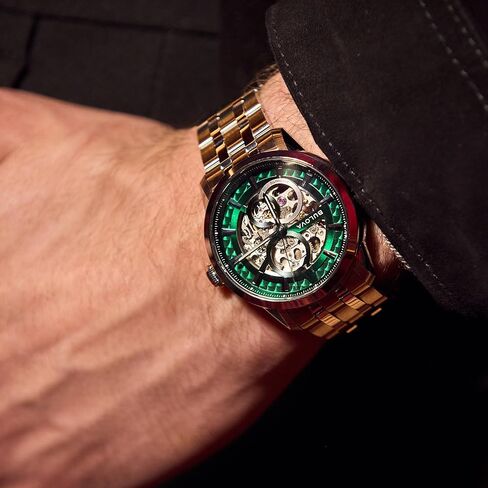Bulova Sutton Automatic Green Dial Stainless Steel Bracelet Watch 40mm - 96A329 in Saudi Arabia