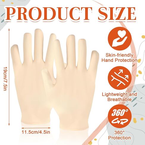 3 Pairs Elderly Skin Thin Protector Gloves Full Finger Hand Protective Gloves Bruise Abrasion Protective to Cover Bruising Hand Covering in Saudi Arabia