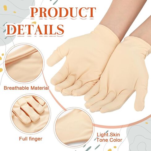 3 Pairs Elderly Skin Thin Protector Gloves Full Finger Hand Protective Gloves Bruise Abrasion Protective to Cover Bruising Hand Covering in Saudi Arabia