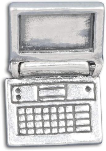 Dakota West Laptop Computer Notebook Movable 925 Solid Sterling Silver Charm Pendant Bracelet Crafting in Saudi Arabia