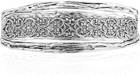 JEAN RACHEL JEWELRY سوار من الفضة الإسترليني عيار 925 بتصميم زهور قابل للتعديل، تصميم طبيعي، مظهر كاجوال وأنيق، النيكل المضاد للحساسية وخالي من الرصاص، مجموعة المصممين الحرفيين اليدوية in Saudi Arabia