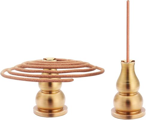 Brass Incense Holder 3 Styles, Incense Cone Burner, Coil Incense Holder, Incense Stick Holder (6 Pieces) in Saudi Arabia