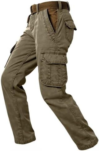 Men's Casual Cargo Pants Fashion Slim Fit Chino Work Pants with Multi Pockets Cotton Cargo Pants in Saudi Arabia