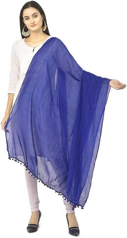 Shemass™ Cotton Dupatta Shawl, Women's Fashion Scarf for Summer and Spring, Solid Colors in Saudi Arabia