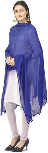 Shemass™ Cotton Dupatta Shawl, Women's Fashion Scarf for Summer and Spring, Solid Colors in Saudi Arabia