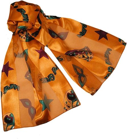 Mardi Gras Colorful Satin and Chiffon Striped Lightweight Silky Scarves in Saudi Arabia