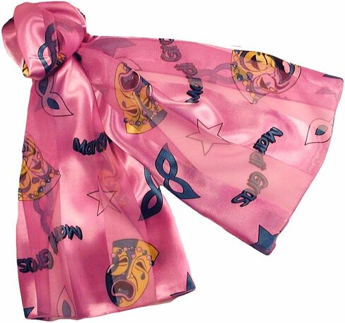 Mardi Gras Colorful Satin and Chiffon Striped Lightweight Silky Scarves in Saudi Arabia