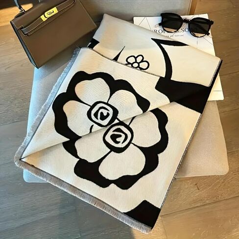 Silk Feeling Women Large Long Beach Scarf Shawl Check Style Sunscreen Shawls Wraps-Lightweight Floral Pattern in Saudi Arabia