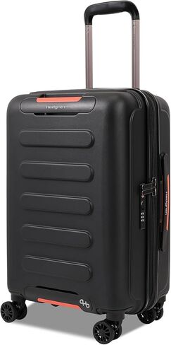 Hedgren GRIP CARRY ON Spinner – Durable Polycarbonate with TSA Lock, Double-Coil Zippers, Silent 4-Wheel Spinners & Multiple Handles - 21.6" (Black) in Saudi Arabia