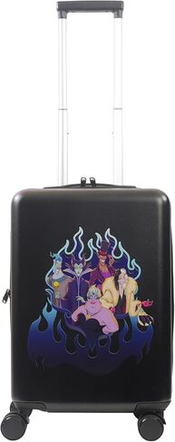 حقيبة FUL Disney Villains مقاس 22.5 بوصة للحمل، حقيبة دوارة صلبة مع عجلات دوارة، أسود in Kuwait