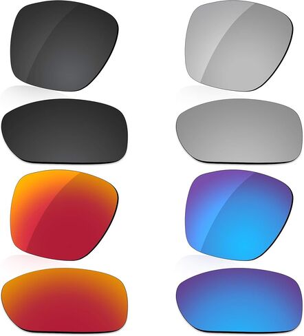 استبدال العدسة المستقطبة لنظارة Oakley Sliver XL OO9341 الشمسية - أسود داكن + رمادي فضي + أحمر ناري + أزرق ثلجي in Saudi Arabia