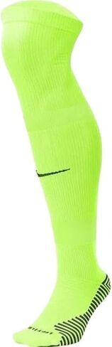 جوارب Nike Matchfit للجنسين لكرة القدم (Futbol)/كرة القدم، نيون فولت/أسود، (كبير) للرجال 8-12 / النساء 10-13، CV1956-702، بوليستر قطن سباندكس، HiVis، رؤية عالية in Saudi Arabia
