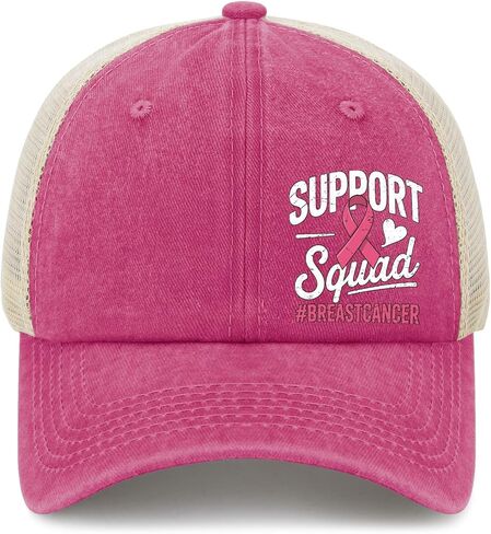 Support Squad Breast Cancer Awareness Sun Hats Camping Cap for Her in Saudi Arabia