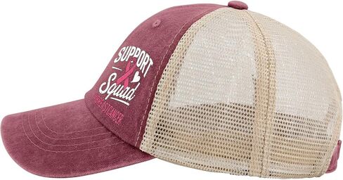 Support Squad Breast Cancer Awareness Sun Hats Camping Cap for Her in Saudi Arabia
