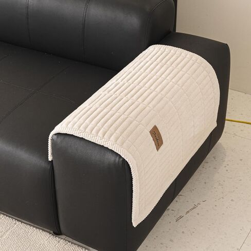 أغطية أريكة للكلاب، غطاء أريكة مخملي للكلاب، أغطية أرائك للحيوانات الأليفة لمسند الظهر ومسند الذراع، واقي أرائك للكلاب، غطاء أريكة للحيوانات الأليفة قابل للغسل (قطعة واحدة، بيج أبيض، 27.5 بوصة × 27.5 بوصة، مقعد واحد) in Kuwait