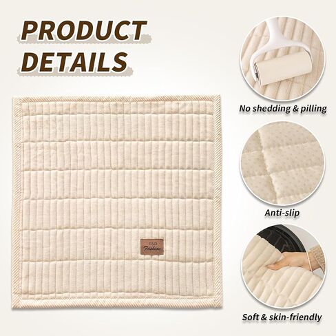 أغطية أريكة للكلاب، غطاء أريكة مخملي للكلاب، أغطية أرائك للحيوانات الأليفة لمسند الظهر ومسند الذراع، واقي أرائك للكلاب، غطاء أريكة للحيوانات الأليفة قابل للغسل (قطعة واحدة، بيج أبيض، 27.5 بوصة × 27.5 بوصة، مقعد واحد) in Kuwait