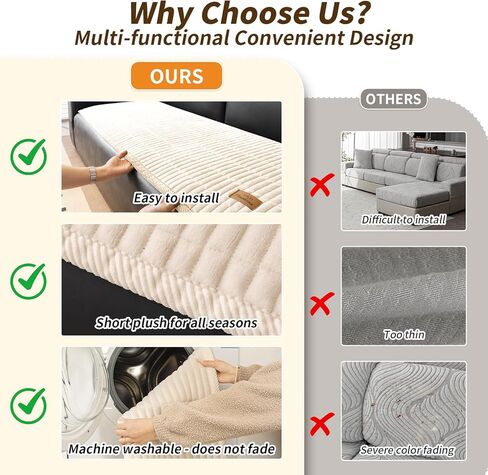 أغطية أريكة للكلاب، غطاء أريكة مخملي للكلاب، أغطية أرائك للحيوانات الأليفة لمسند الظهر ومسند الذراع، واقي أرائك للكلاب، غطاء أريكة للحيوانات الأليفة قابل للغسل (قطعة واحدة، بيج أبيض، 27.5 بوصة × 27.5 بوصة، مقعد واحد) in Kuwait