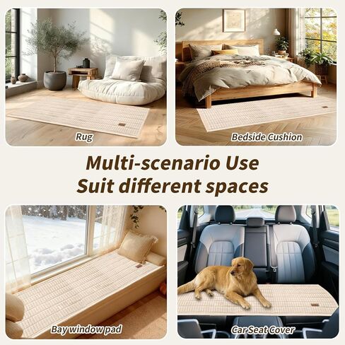 أغطية أريكة للكلاب، غطاء أريكة مخملي للكلاب، أغطية أرائك للحيوانات الأليفة لمسند الظهر ومسند الذراع، واقي أرائك للكلاب، غطاء أريكة للحيوانات الأليفة قابل للغسل (قطعة واحدة، بيج أبيض، 27.5 بوصة × 27.5 بوصة، مقعد واحد) in Kuwait