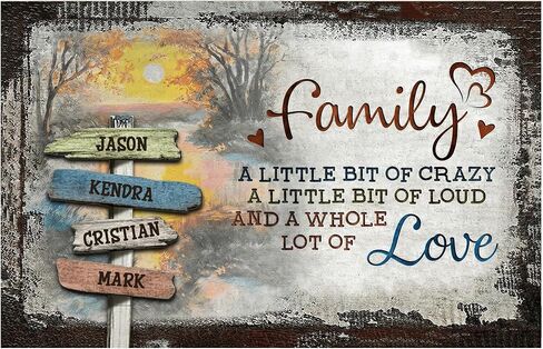 Personalized Family Crossword Canvas Wall Art, Family Crossword Wall Decor Customized, Custom Name Canvas Prints Holiday Indoor Wall Decorations in Saudi Arabia