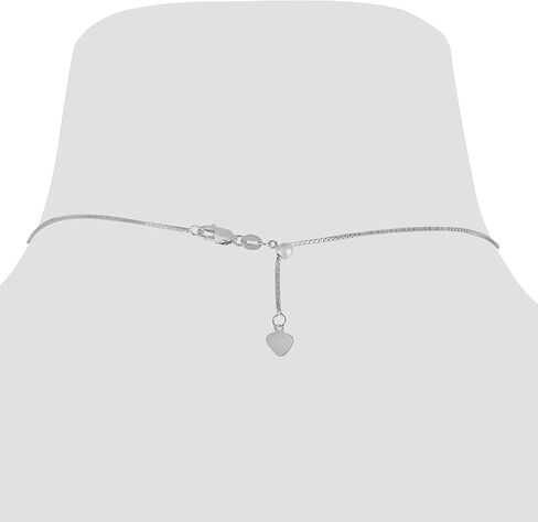 Floreo 10k Yellow Gold 1mm Adjustable Box Chain with Spring Ring Clasp, 24 inch in Saudi Arabia