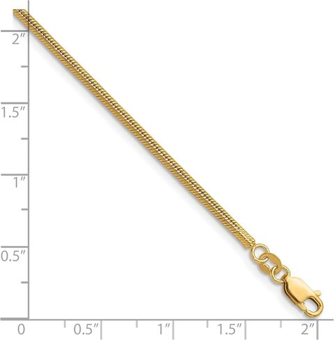 Jewels By Lux 1/20 14K Gold Filled Snake with Lobster Clasp Chain in Saudi Arabia
