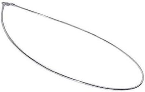 Italian 925 Sterling Silver 1mm Round Solid Omega Chain Necklace in Saudi Arabia
