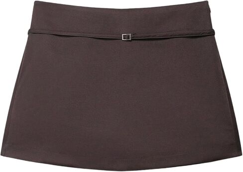SHENHE Women's Dressy Casual Mini Skirt Skort with Shorts Underneath Bodycon Fall Shorts Skort in Saudi Arabia