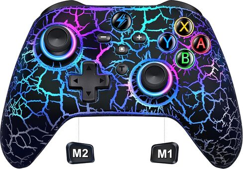 وحدة التحكم اللاسلكية للمفتاح المحترف لوحدة التحكم في Nintendo Switch/Lite/OLED ، Hall Effect Wired PC Gamesticks-Cool RGB Wireless IOS/Android Remote مع DARCGER Station Dock in Kuwait
