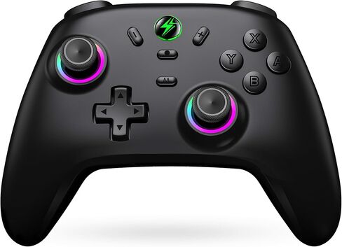 Wireless Switch Pro Controller for Nintendo Switch Controller/Lite/OLED, Hall Effect Wired PC Game Joysticks-Cool RGB Wireless iOS/Android Remote with Charger Station Dock in Kuwait