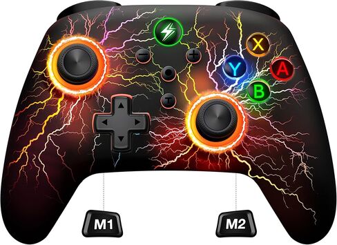 وحدة التحكم اللاسلكية للمفتاح المحترف لوحدة التحكم في Nintendo Switch/Lite/OLED ، Hall Effect Wired PC Gamesticks-Cool RGB Wireless IOS/Android Remote مع DARCGER Station Dock in Kuwait