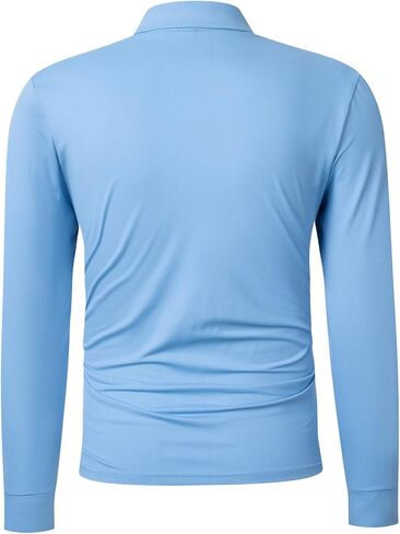 Men's Long Sleeve Polo Shirts with Eyeglass Loop, Classic 3-Button Golf Shirt, Sports Business Casual Tee Shirt in Saudi Arabia