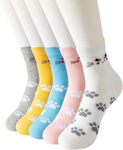 Women's Cute Cat Cotton Ankle Socks,Cat Gifts Cute Animal Socks, Soft Stretchy funny socks,Comfortable Elastic in Saudi Arabia
