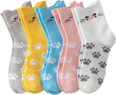 Women's Cute Cat Cotton Ankle Socks,Cat Gifts Cute Animal Socks, Soft Stretchy funny socks,Comfortable Elastic in Saudi Arabia