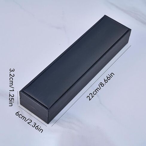 2 Pieces Long Velvet Jewelry Chain Necklace Gift Box Set, Bracelet Storage Case, Jewellry Display Box Black in Saudi Arabia