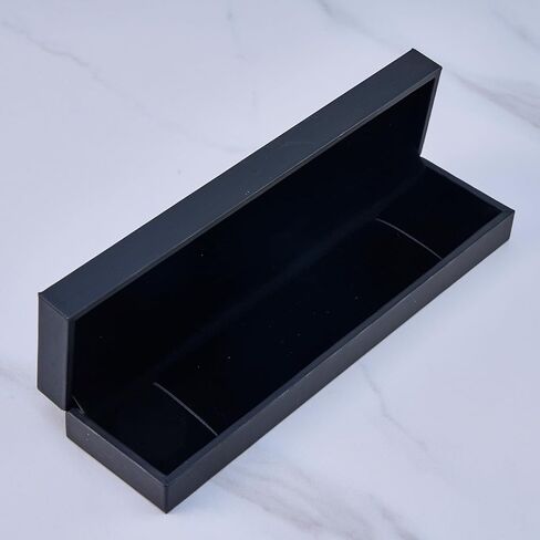 2 Pieces Long Velvet Jewelry Chain Necklace Gift Box Set, Bracelet Storage Case, Jewellry Display Box Black in Saudi Arabia