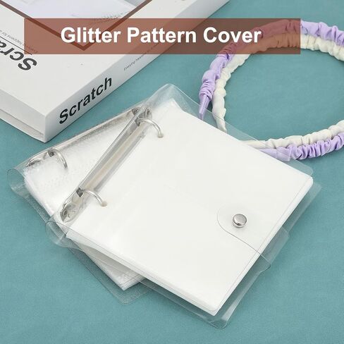 PATIKIL 4x6" Clear Loose-Leaf Photo Album Plastic Transparent Picture Album with 100 Pockets and 50 Replacement Refill Sleeves for Photo Picture Postcard, 2packs, White in Saudi Arabia