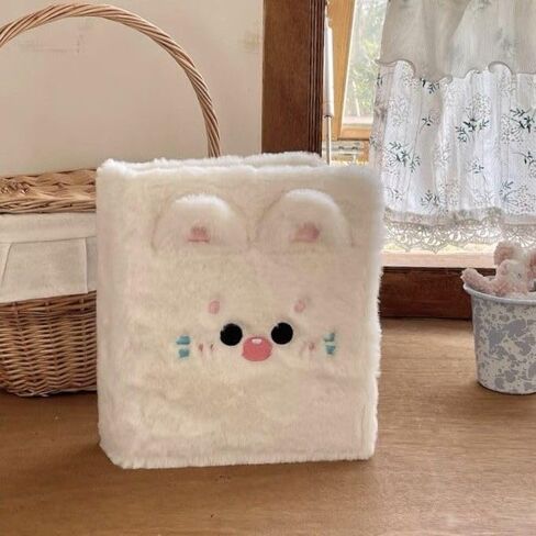ألبوم صور A5 Photocard Binder Kawaii Furry Cartoon Plush Photocard مع 10 قطع داخلية لألبوم الصور مقاس 3 بوصة وأكمام ألبوم صور لطيفة Kpop لتخزين بطاقات الصور (القطط، 40 جيبًا) in Kuwait