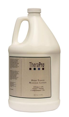 غسول تدليك الأنسجة العميقة من TheraPro - غير معطر - مملوء بزيت اللوز الحلو وزيت بذور العنب - ينزلق بسلاسة وغير دهني - يمتص بسرعة دون أي بقايا - يتم تنظيفه بسهولة من الأوراق - 5 جالون in Saudi Arabia