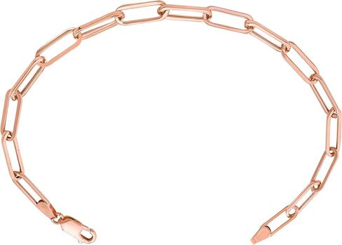 LoveBling 14k Rose Gold 4mm Paper Clip Link Bracelet in Saudi Arabia