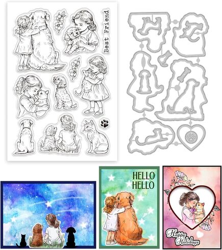Globleland Flowers Flower Fairy Clear Clear and Cutting Set for Card Card in Saudi Arabia