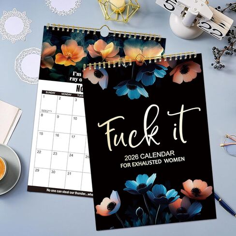 2025 fu-ck it calendar：Refrigerator calendar JAN. 2025 - DEC. 2025,Funny Swear Word Planner Monthly Calendar, Calendar For Tired Ass Women,Christmas Andnew Year Gift For Women in Saudi Arabia
