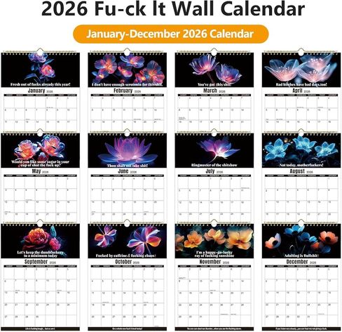 2025 fu-ck it calendar：Refrigerator calendar JAN. 2025 - DEC. 2025,Funny Swear Word Planner Monthly Calendar, Calendar For Tired Ass Women,Christmas Andnew Year Gift For Women in Saudi Arabia