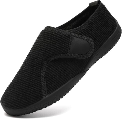 شباشب للنساء لتقويم العظام أحذية واسعة لمرضى السكري قابلة للتعديل للمنزل شتاء دافئ سهل الارتداء أحذية منتفخة القدمين وخفيفة الوزن وناعمة ومريحة في غرفة النوم بدون قطرة حافي القدمين in Kuwait