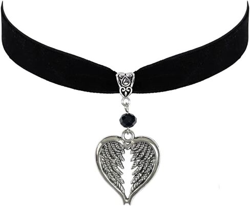 Gothic Black Velvet Goth Choker Necklace for Women,Cameo Black Choker Crow Skull Pendant Necklace Vintage Collar Skull Necklace Gothic Jewelry in Saudi Arabia