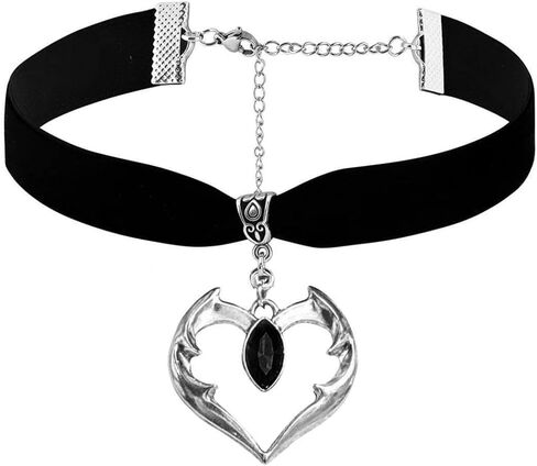 Gothic Black Velvet Goth Choker Necklace for Women,Cameo Black Choker Crow Skull Pendant Necklace Vintage Collar Skull Necklace Gothic Jewelry in Saudi Arabia