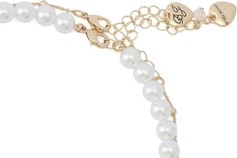 Betsey Johnson Jewelry Women's Love Spell Pearl & Bow Choker Necklace Set in Saudi Arabia