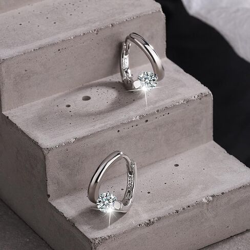 Generic Hoop Ear Pendant Earrings Charms for Women, Hypoallergenic Cubic Zircon Cute Flower Earring Jewelry Gifts in Saudi Arabia