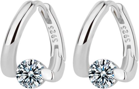 Generic Hoop Ear Pendant Earrings Charms for Women, Hypoallergenic Cubic Zircon Cute Flower Earring Jewelry Gifts in Saudi Arabia