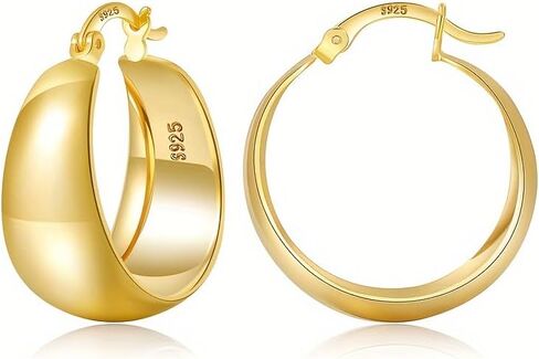 Women'S S925 Silver Post Earrings, Hypoallergenic Lightweight Earrings Valentine's Day Christmas Women's Jewelry Gifts(25/30/40/50MM) in Saudi Arabia