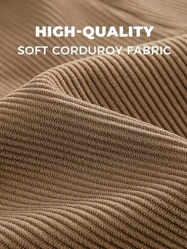 Mens Casual Corduroy Pants Lightweight Elastic Waist Drawstring Pants Straight Baggy Pants with Pockets in Saudi Arabia